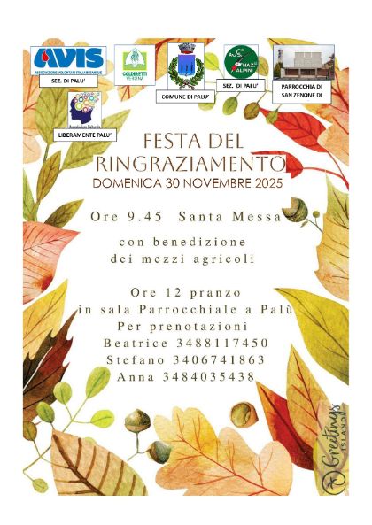 FESTA DEL RINGRAZIAMENTO 2025