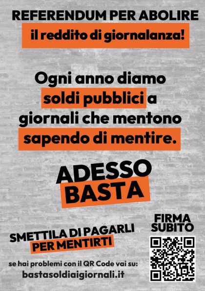 RACCOLTA FIRME IN COMUNE PER PROPOSTA DI REFERENDUM ABROGATIVO