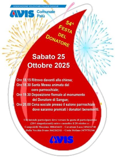 FESTA DONATORE AVIS PALU' 2025